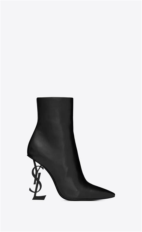 ysl black boot|ysl boots with ysl heel.